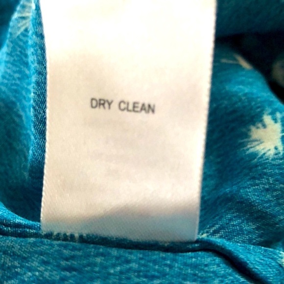 Daniel Rainn turquoise teal cap sleeve v neck crochet detail pullover blouse MP - Picture 6 of 11